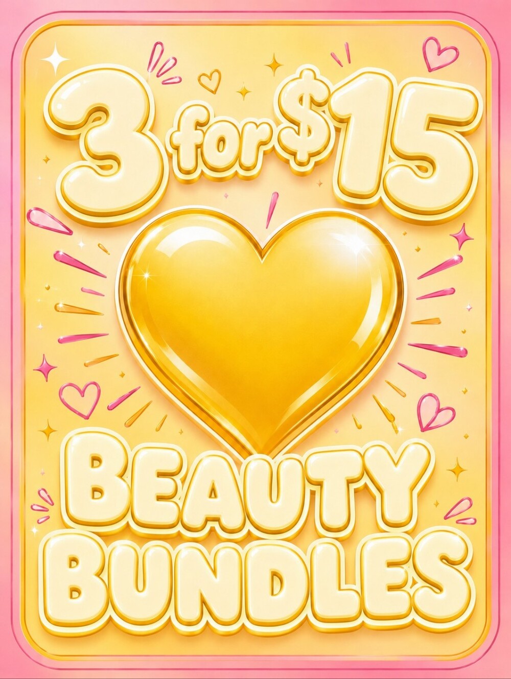 All Items Marked 💛 Are 3 For $15
